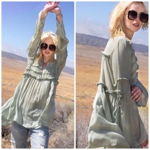 SAGE Tunic with Ruffles & Bell Sleeves - Picture 10 of 14